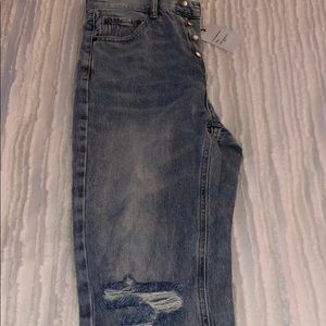 Distressed jeans